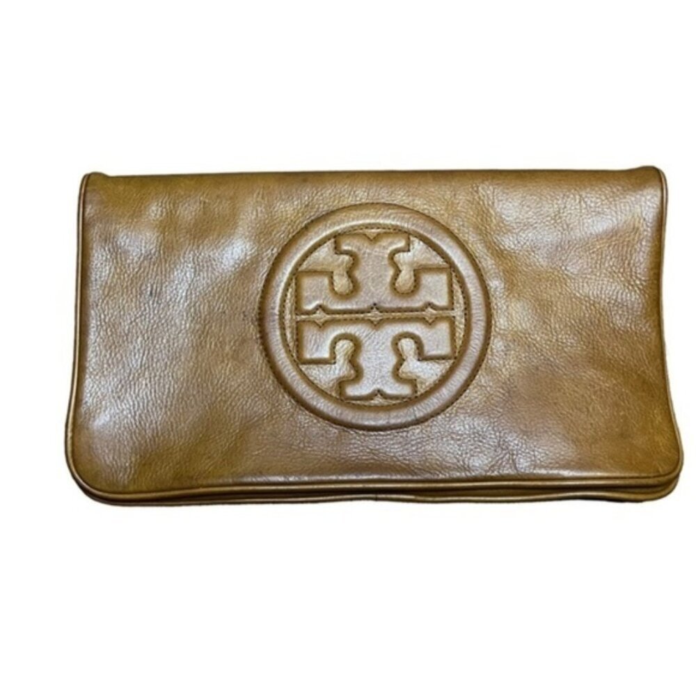 Tory‎ Burch Bombe Reva Clutch in Brown